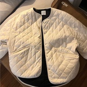 Totême off-white quilted jacket